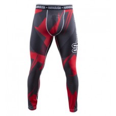 Компресійні штани Hayabusa Metaru 47 Silver Compression Pants Black Red